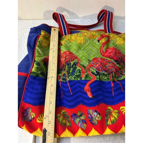 Paul Brent flamingo tote21"x15" zipper - Picture 8 of 8